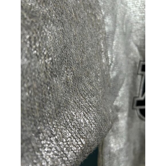 NWT Oversized Small Women's Auburn University Silver Metallic Knit Oversized Swe - Picture 3 of 7